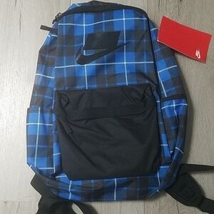 Nike Heritage 2.0  Royal Blue /Black Plaid Backpack